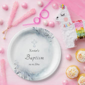 waterverf blauw bladerblad Baptisme Papier Bord (Feest)