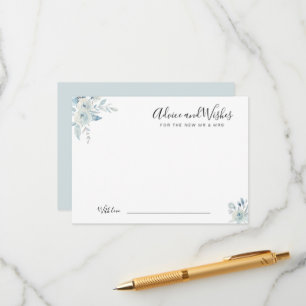 waterverf blauw - bloemadvies en wensen advieskaart