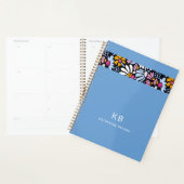 Waterverf Blauw Bloempatroon 2026 Planner (Display)