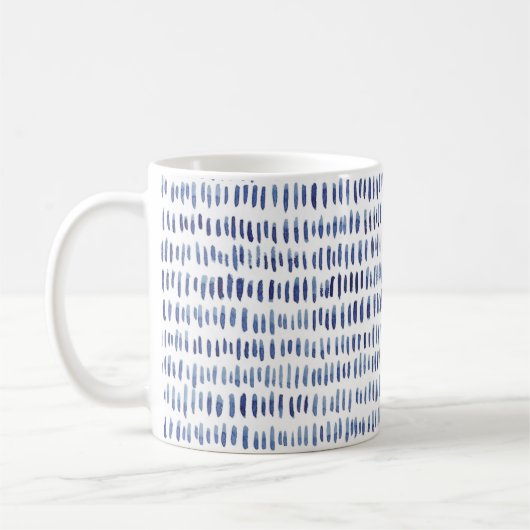 Waterverf blauw design classic coffee tea mok (Links)