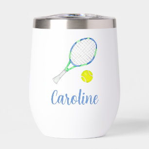 Waterverf Blauw en Groen Tennis Gepersonaliseerd