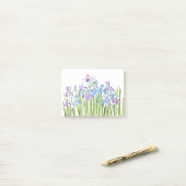 waterverf blauw en paars iris post-it® notes (Op bureau)