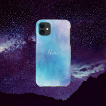 Waterverf Blauw en Paarse iPhone / iPad Case