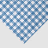 Waterverf Blauw en Wit Gingham Tissuepapier (Detail)
