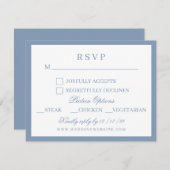 Waterverf Blauw en Wit Hydrangea Bruiloft RSVP Kaartje (Voorkant / Achterkant)