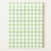 Waterverf Blauw en Wit Hydrangea Crest Gingham Planner (Achterkant)