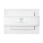 Waterverf Blauw en Wit Hydrangea Crest Uitnodigingen Wikkel (Voorkant Voorbeeld)