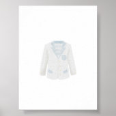 Waterverf  blauw golfuniform poster (Voorkant)