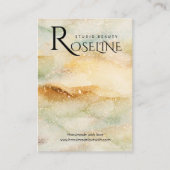 Waterverf Blauw goud glittersieraden display Visitekaartje (Voorkant)