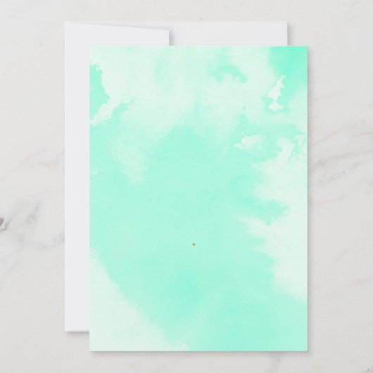 Waterverf Blauw Goud Mandala Kaart (Achterkant)