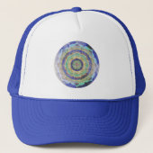 Waterverf Blauw Goud Mandala Trucker Pet (Voorkant)