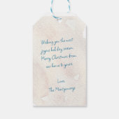 Waterverf Blauw Huis Cadeaulabel (Achterkant)