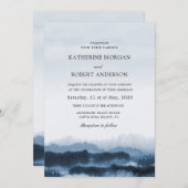 Waterverf blauw landschap natuur geïnspireerd Brui Kaart (Voorkant / Achterkant)