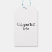 Waterverf Blauw op donkergrijze Floral Cadeaulabel (Achterkant)