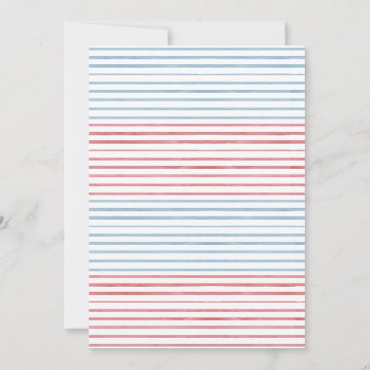 Waterverf Blauw Roze Babykleding Geslacht Onthulli Kaart (Achterkant)