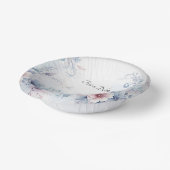 Waterverf Blauw Roze Bloem Papieren Kommen (Gebogen)