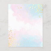 Waterverf blauw roze Verloving (Achterkant)