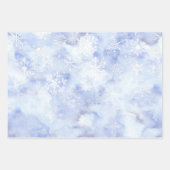 Waterverf blauw Snowflake Inpakpapier Vel (Voorkant 2)