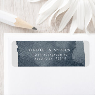 waterverf blauw waslabel etiket