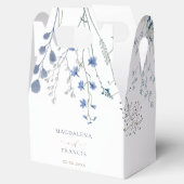 waterverf blauw Wildflower bruiloft Bedankdoosjes (Geopend)