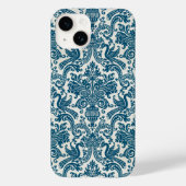 Waterverf Blauw & Wit Bloemen Patroon Case-Mate iPhone Case (Achterkant)