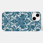 Waterverf Blauw & Wit Bloemen Patroon Case-Mate iPhone Case (Achterkant (horizontaal))