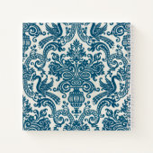 Waterverf Blauw & Wit Bloemen Patroon Notitieboek (Achterkant)