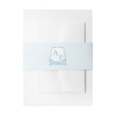 Waterverf Blauw Wit Hydrangea Bruiloft Crest Uitnodigingen Wikkel (Voorkant Voorbeeld)