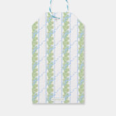 Waterverf Blauw & Wit Kerstkousen Cadeaulabel (Achterkant)