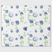 Waterverf Blauwbes Cadeaupapier (Vlak)