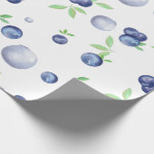 Waterverf Blauwbes Cadeaupapier (Hoek)