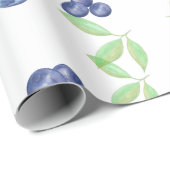 Waterverf Blauwbes Cadeaupapier (Rol Hoek)