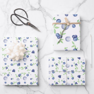 Waterverf Blauwbes Inpakpapier Vel