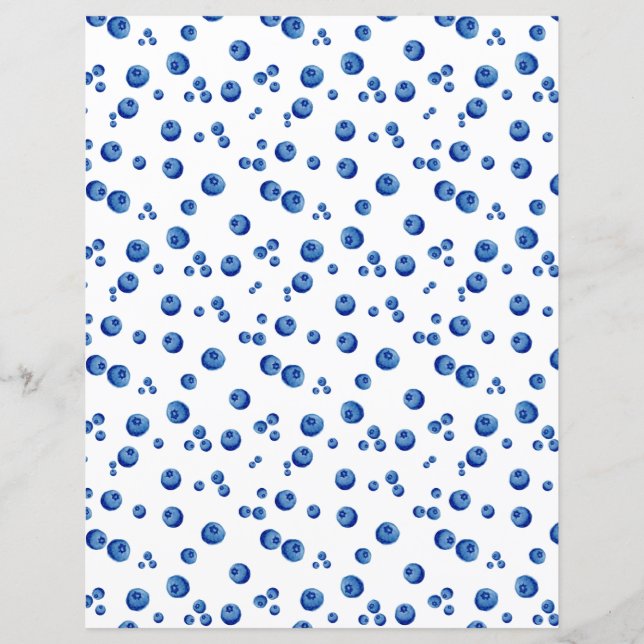 Waterverf Blauwbessen wit (Voorkant)