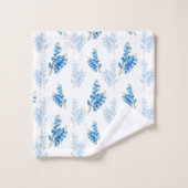 Waterverf blauwbonnetpatroon bad handdoek