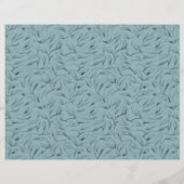 waterverf blauwe bergen drieledig trouwprogramma (Achterkant)