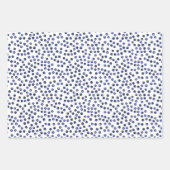 Waterverf Blauwe Bes Patroon Inpakpapier Vellen (Voorkant 2)