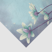 Waterverf Blauwe bloem ontkoppeling Tissuepapier (Detail)