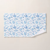 Waterverf Blauwe Bloemen Bad Handdoek (Handdoek)