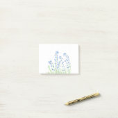 Waterverf blauwe bloemen bos chic post-it® notes (Op bureau)