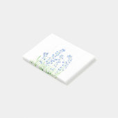 Waterverf blauwe bloemen bos chic post-it® notes (Schuin)