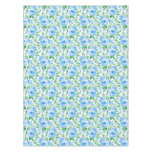Waterverf blauwe bloemen tafelkleed (Voorkant)