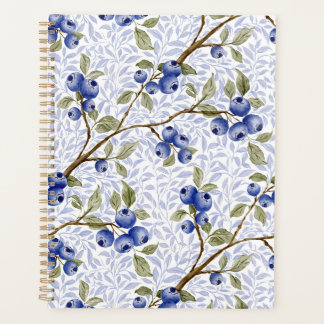 Waterverf Blauwe Bosbes Botanisch in Blauw Groen W Planner