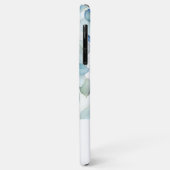 Waterverf Blauwe Botanische Hydrangea Monogram Case-Mate iPhone Case (Achterkant/links)