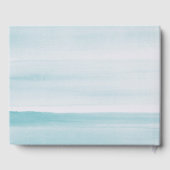 Waterverf blauwe bruiloft. Klassieke elegante naut Gastenboek (Achterkant)