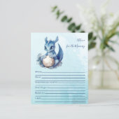 Waterverf blauwe draak Baby shower (Staand voorkant)