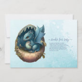 Waterverf blauwe draak Baby shower Kaart (Voorkant)