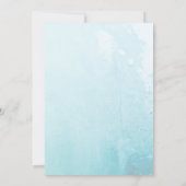 Waterverf blauwe draak Baby shower Kaart (Achterkant)