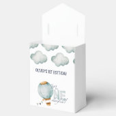 Waterverf Blauwe Hete Luchtballon Papier Favor Box Bedankdoosjes (Geopend)