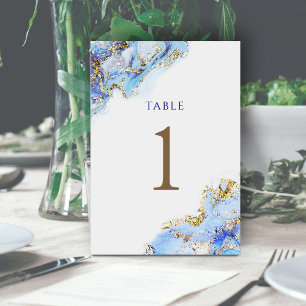 waterverf blauwe inkt Tabel Nummer 1 Kaart